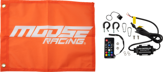 Moose Offroad 5' RGB Whip Light with Black Finish - SB-RGBR-151-PU