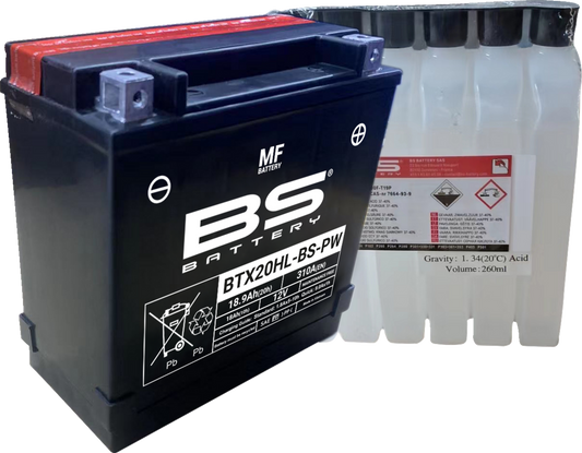 BS BATTERY BTX20HL-BS-PW (YTX) Maintenance-Free Marine Battery - Part No. 300821