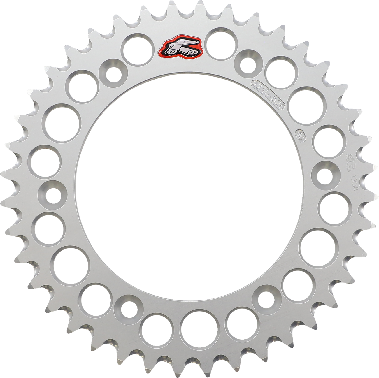 RENTHAL 224U-520-42GPSI Aluminum Rear Sprocket, 42 Tooth, Silver