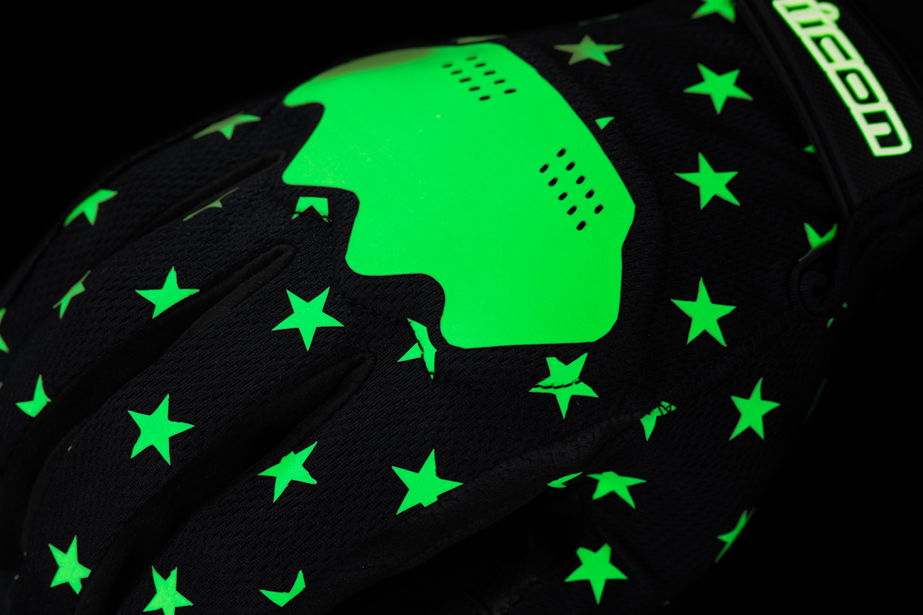 ICON Hooligan™ Old Glory Gloves - Glow - Small (Part No. 3301-4692)