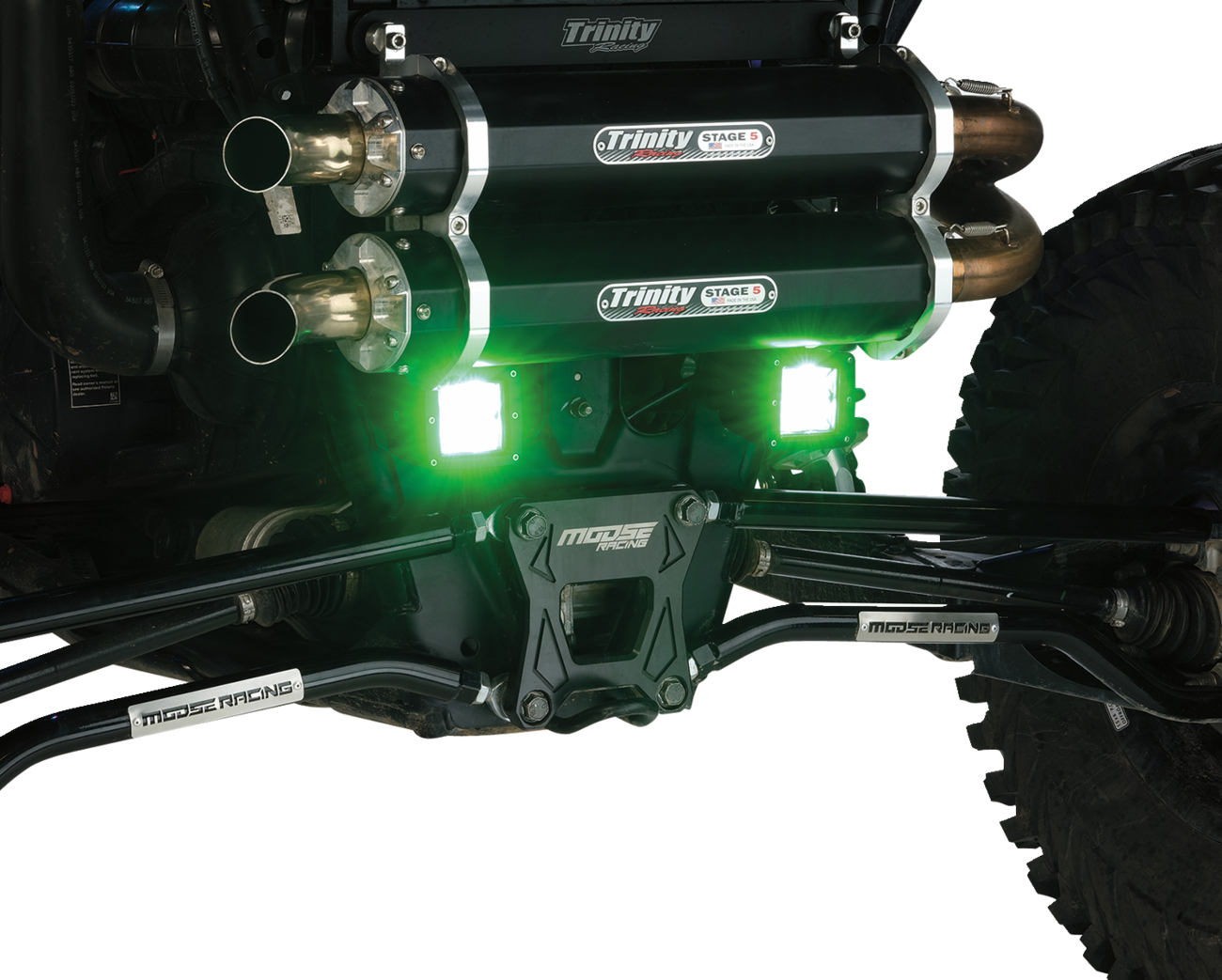 Moose Offroad 3-Inch Green LED Light Pods MSE-LPKITG for Off-Road and Hunting