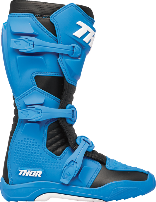 THOR Blitz XR Motorcycle Boots – Blue/Black, US Size 8, Part Number 3410-3083