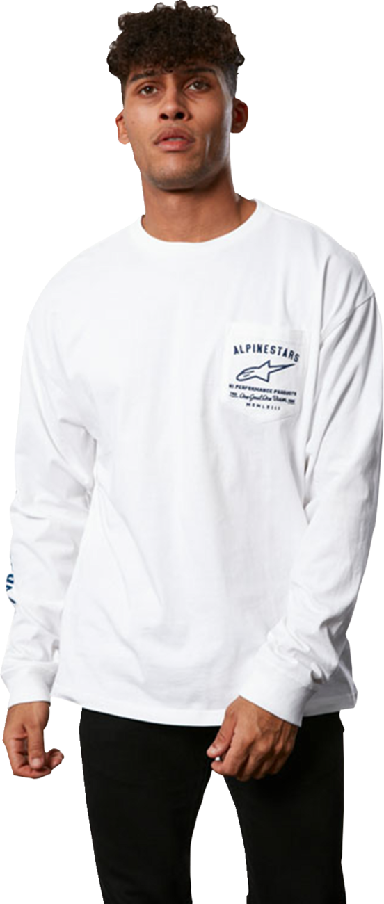 Alpinestars Rep Long-Sleeve T-Shirt in White - Part Number 12337140020M