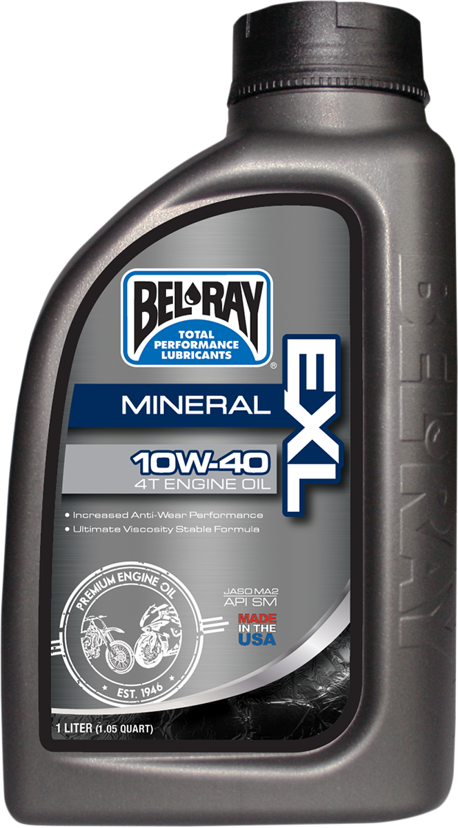 BEL-RAY EXL 4T Mineral Oil 10W-40 - 1 Quart by BEL-RAY Part 99090-B1LW