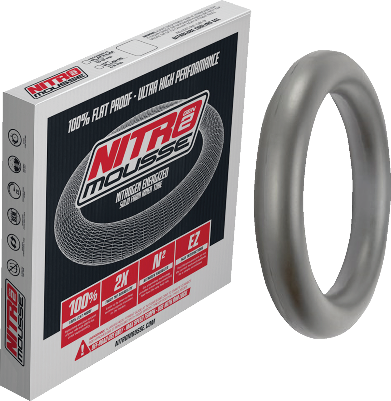 NITROMOUSSE Platinum Mousse Tube 140/100-18 NM18-345 for High-Performance Bicycle Wheels
