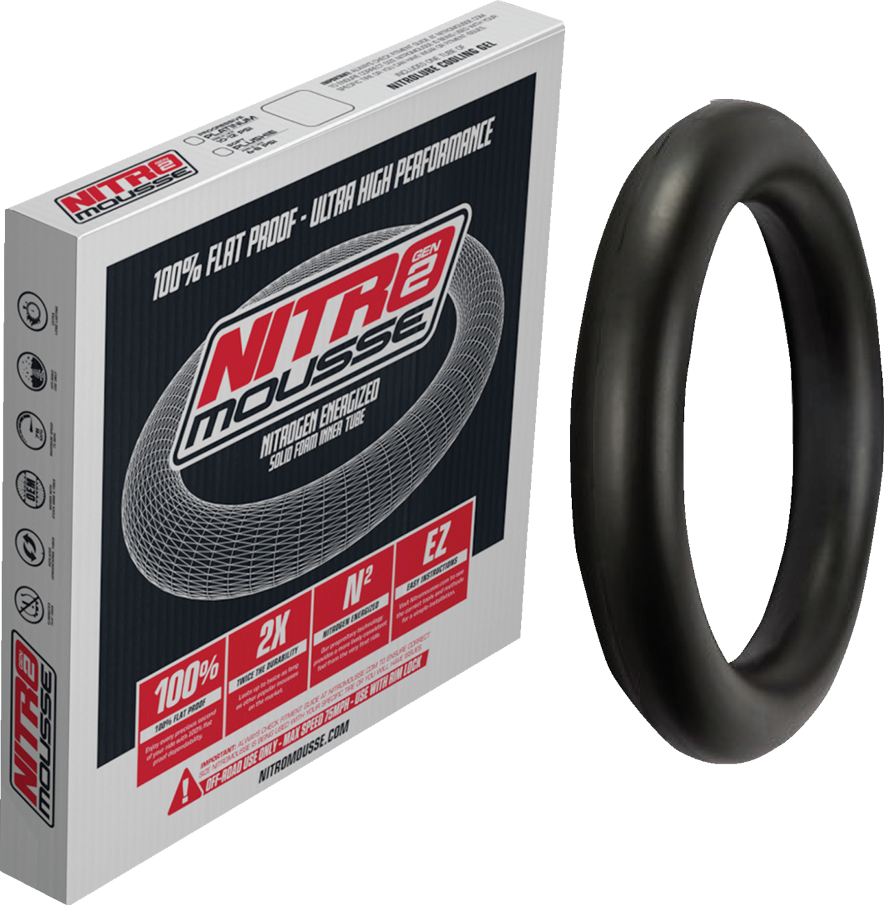 NITROMOUSSE NMS18-285 Plushie Soft Foam Tube for 110/100-18 Tires