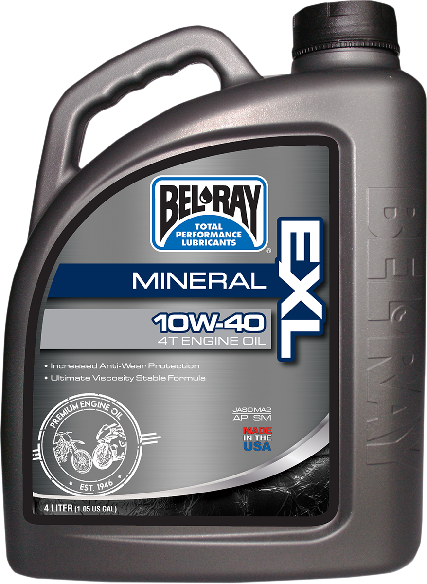 BEL-RAY EXL 4T Mineral Oil 10W-40 - 4L - Part Number 99090-B4LW