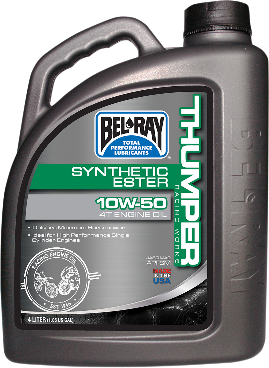 BEL-RAY Thumper Synthetic Oil 10W-50 - 4L | Part Number 99550-B4LW