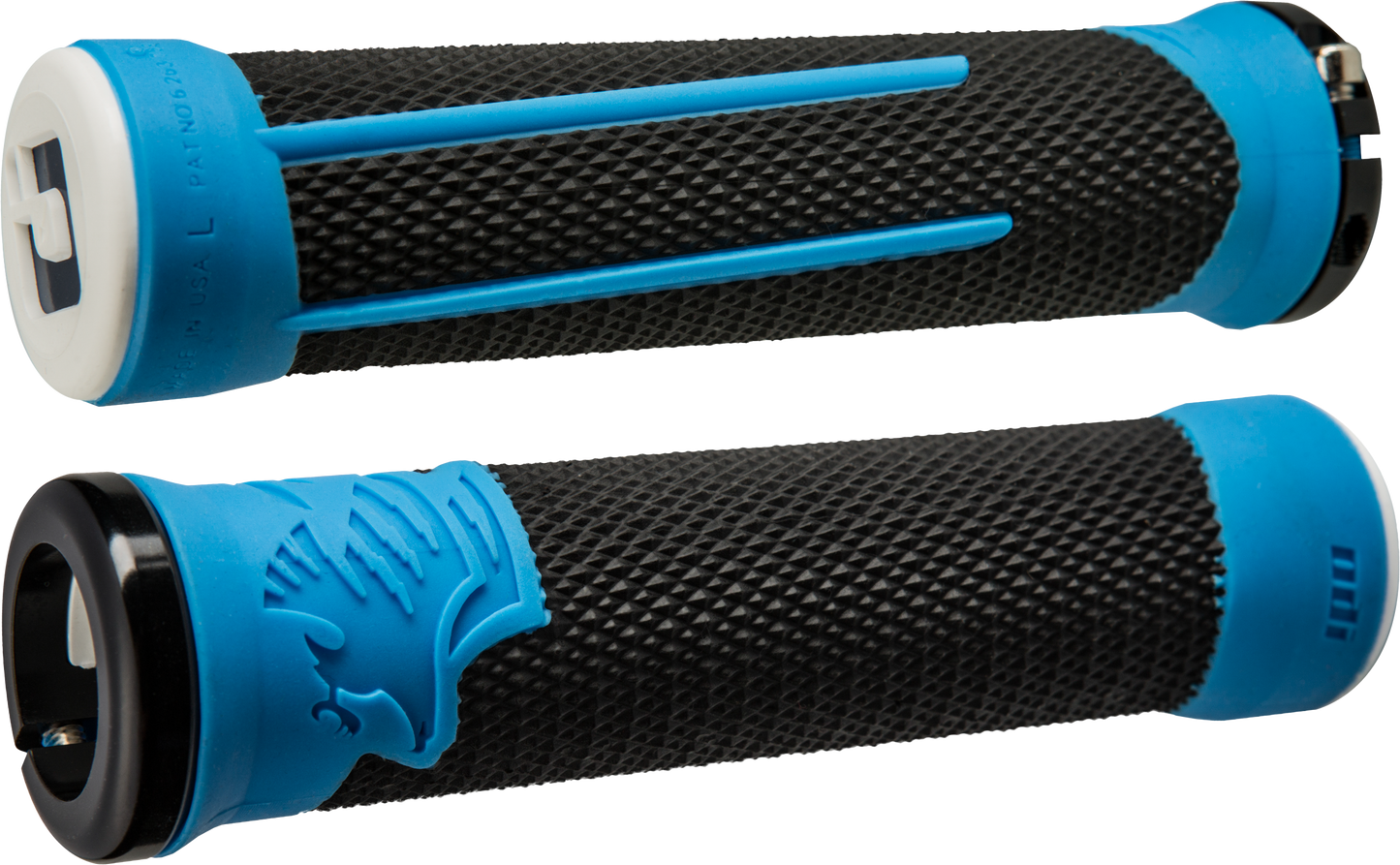 ODI Ag 2 MTB/BMX Grips Black/Blue with Lock-On System - Part D35A2BU-B