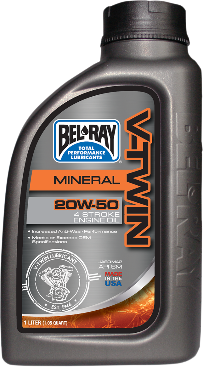 BEL-RAY V Twin Oil 20W50 - 1 Quart - Part Number 96905-BT1