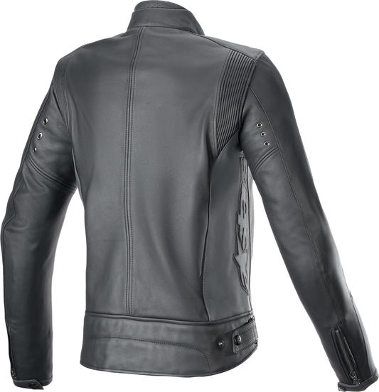 Alpinestars Stella Dyno Leather Jacket - Black Tar Gray/Dark Gray - XL