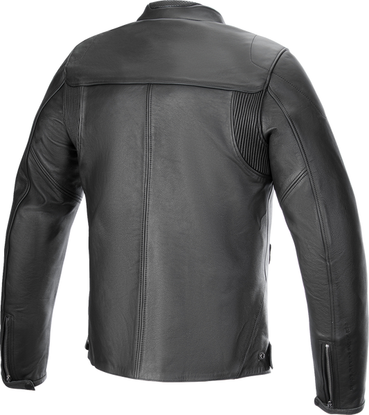 Alpinestars Blacktrack Leather Jacket - Black, Medium (Part No. 3103824-1100-M)