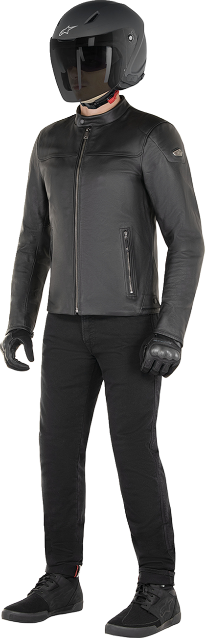 Alpinestars Blacktrack Leather Jacket 3XL – Versatile Motorcycling Gear with Detachable Thermal Vest and Armor Protection