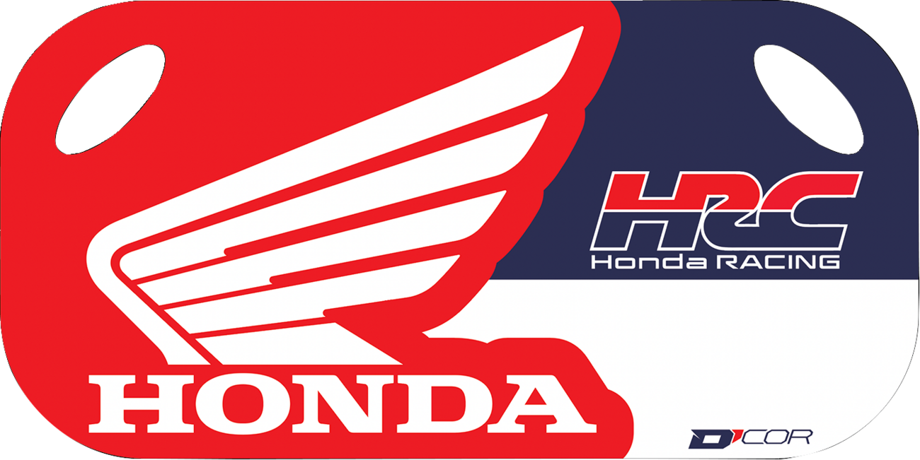 D'COR VISUALS Honda Pit Board 60-60-110 with Dry Erase Surface and Logo Graphics