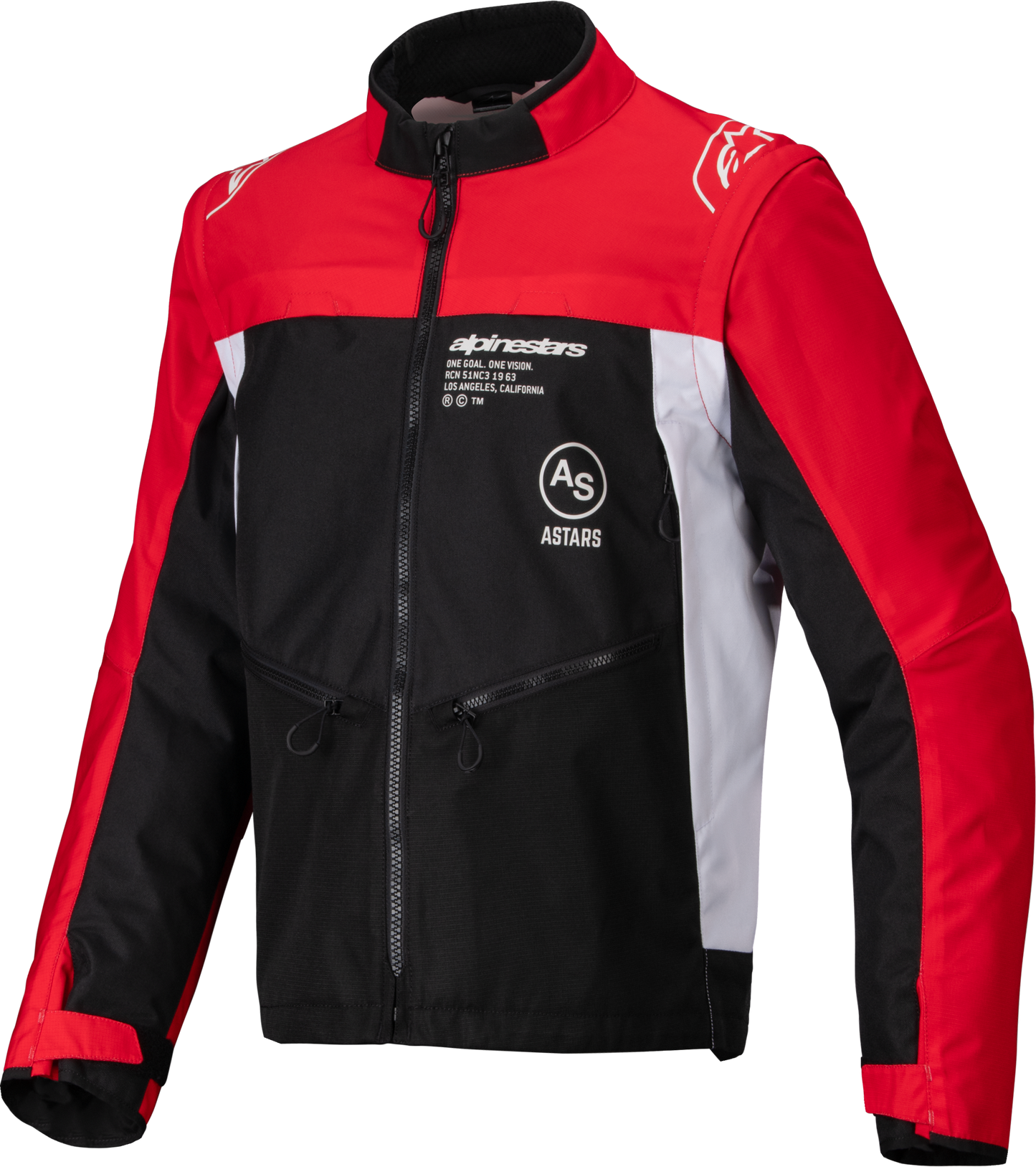 Alpinestars Pro-Dura Jacket Black/Bright Red/White Sz Lg