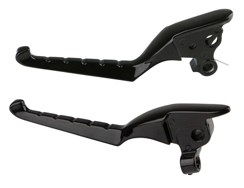 Kuryakyn Enygma Levers for Harley Davidson Touring Models (2021-2025) - Gloss Black, Part Number KUR10182-2