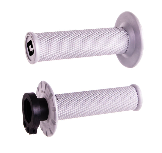 ODI MX V2 Lock On Grips No Waffle White (Pro Soft) – Easy Install, Secure Fit for MX Bikes