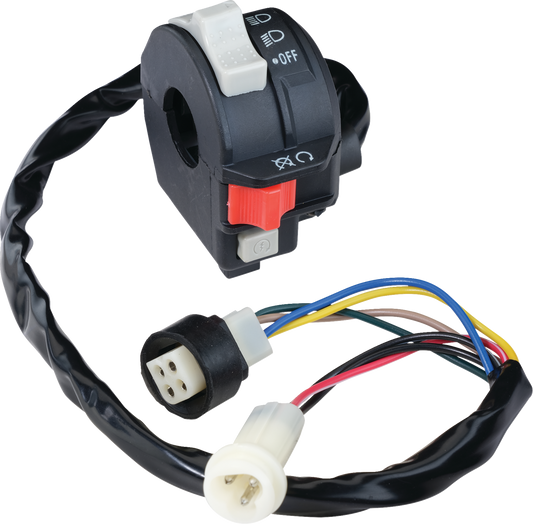 Moose Offroad Yamaha 700-1311-PU Switch Block Assembly - Complete Handlebar Control Replacement