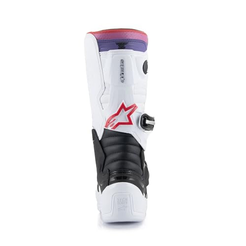 Alpinestars Tech 7S Youth Motocross Boots (White/Black/Rainbow, 7)