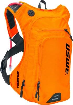 USWE Outlander Hydration Pack with Water Bladder, Hydration Backpack - Backpack for Cycling, MTB, Trail Running & More (9L, Orange)