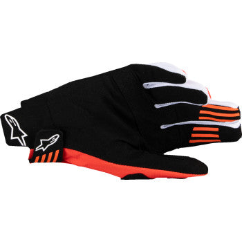 Alpinestars Techstar MX Gloves - Black/Hot Orange - Small