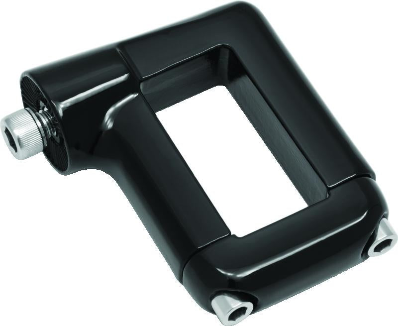 Kuryakyn Side Mount License Plate Clamp for Harley Dyna Models - Black (Part #kur3118)