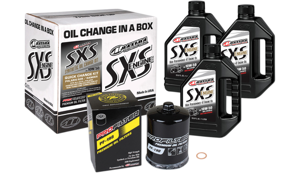 Maxima Racing Oil SXS Synthetic Oil Change Kit Polaris 10W-50 90-219013