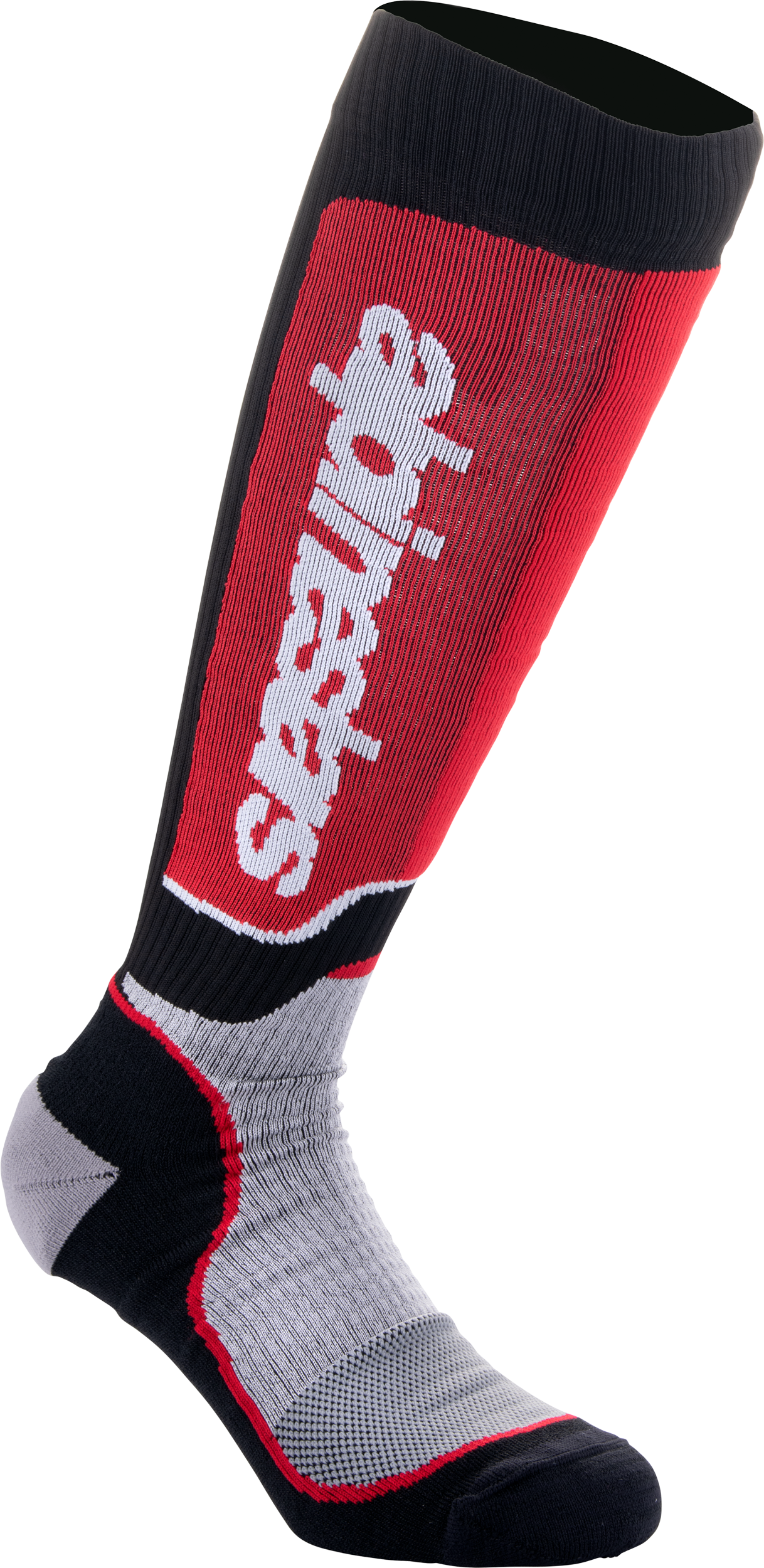 ALPINESTARS MX PLUS SOCKS BLACK/GREY/RED MD