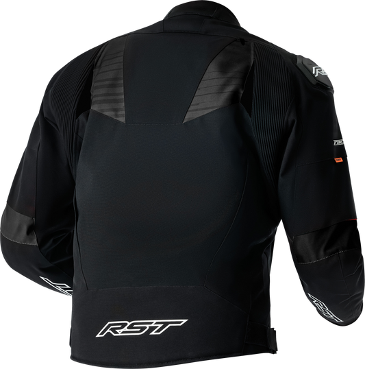 RST Tractech Evo D3o Textile Motorcycle Jacket with White and Black Design