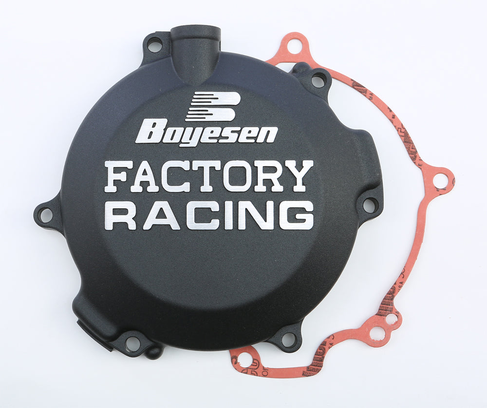 Boyesen Factory Racing Clutch Cover Black for Kawasaki KX85 (2001-2010)