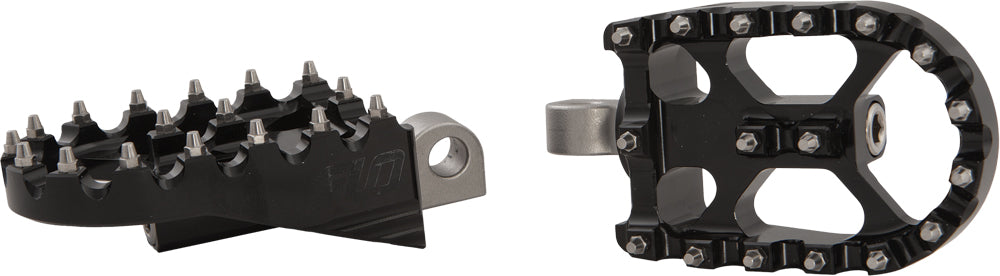 FLO MOTORSPORTS Moto Style Footpeg Set Black 2" x 3.125" for Harley Davidson Models