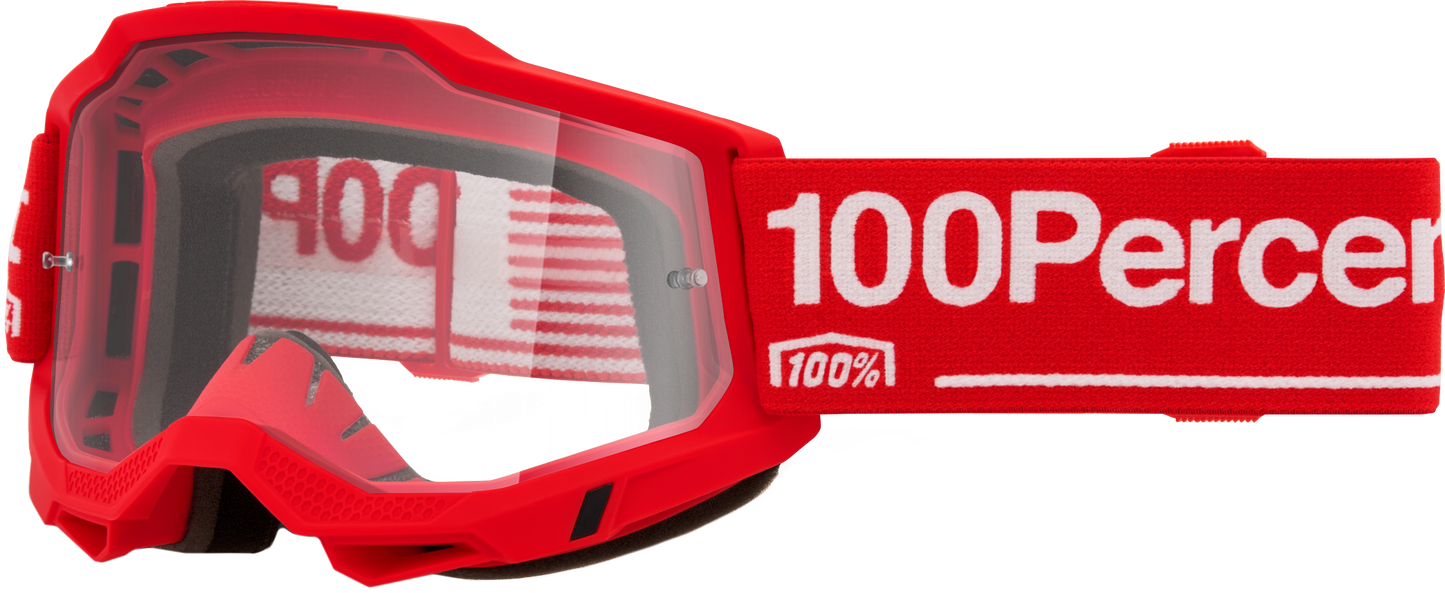 100-Percent Accuri 2 Goggle with Clear Lens - Enhanced Snowmobile Eye Protection
