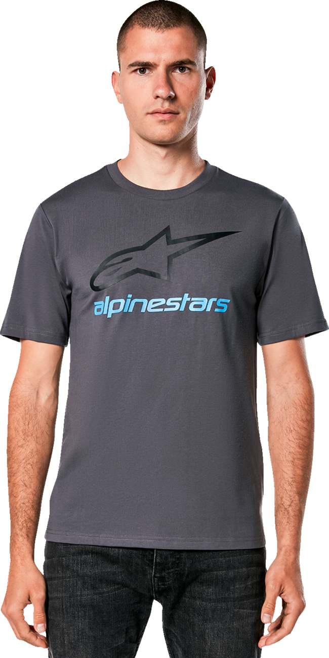 Alpinestars Always 2.0 CSF T-Shirt - Charcoal/Black/Blue, Medium - Part Number 1214-73106-1818-M