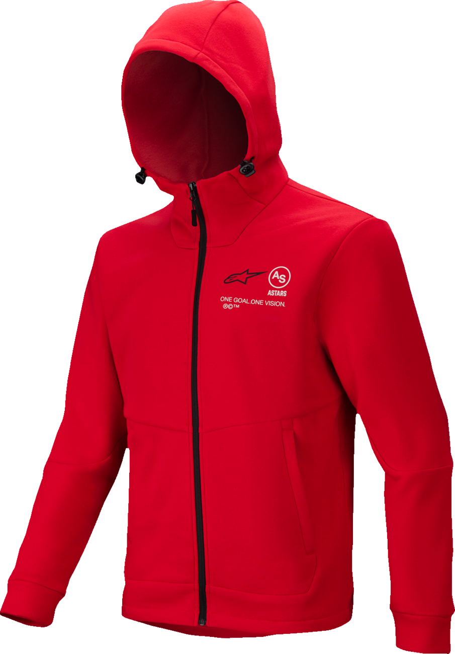 Alpinestars Racer MX Fleece Hoodie - Bright Red, Size Medium - Part 3800125-3010-M