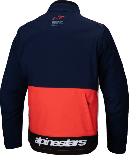 Alpinestars Lite-Dura Softshell Jacket - Navy/Orange/White - XL (Part No: 3700225-7162-XL)