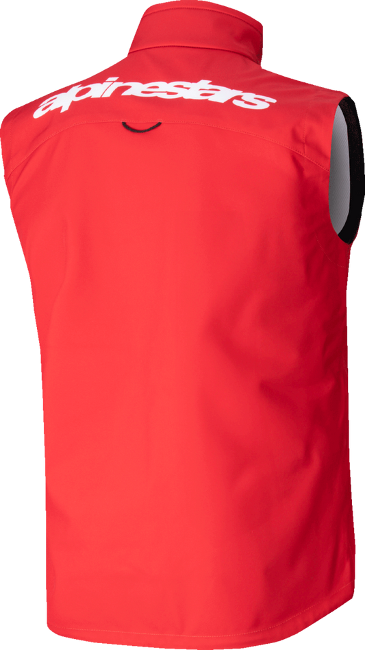 Alpinestars Techstar Softshell Vest - Red, Large - Windproof & Lightweight Outer Layer