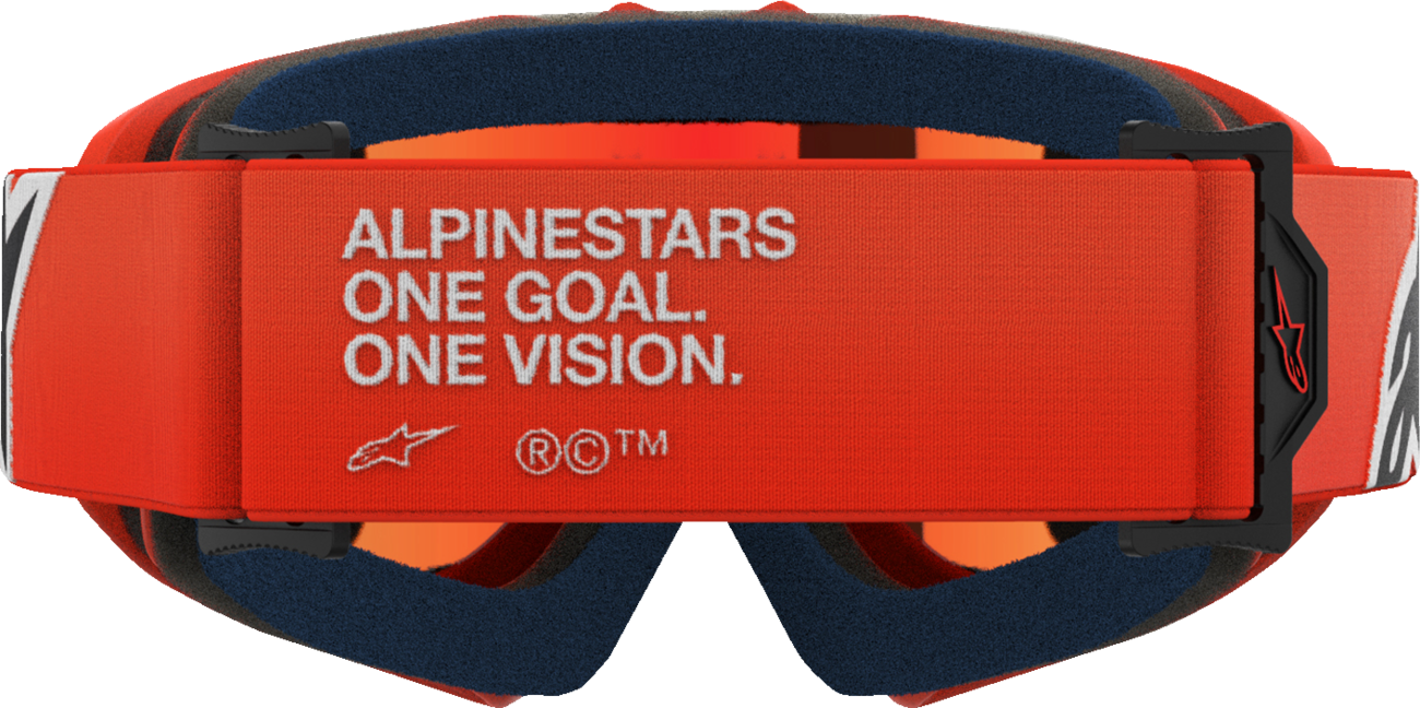 Alpinestars Youth Vision Goggle with Orange Frame and Red Mirror Lens - Part 5140225-480