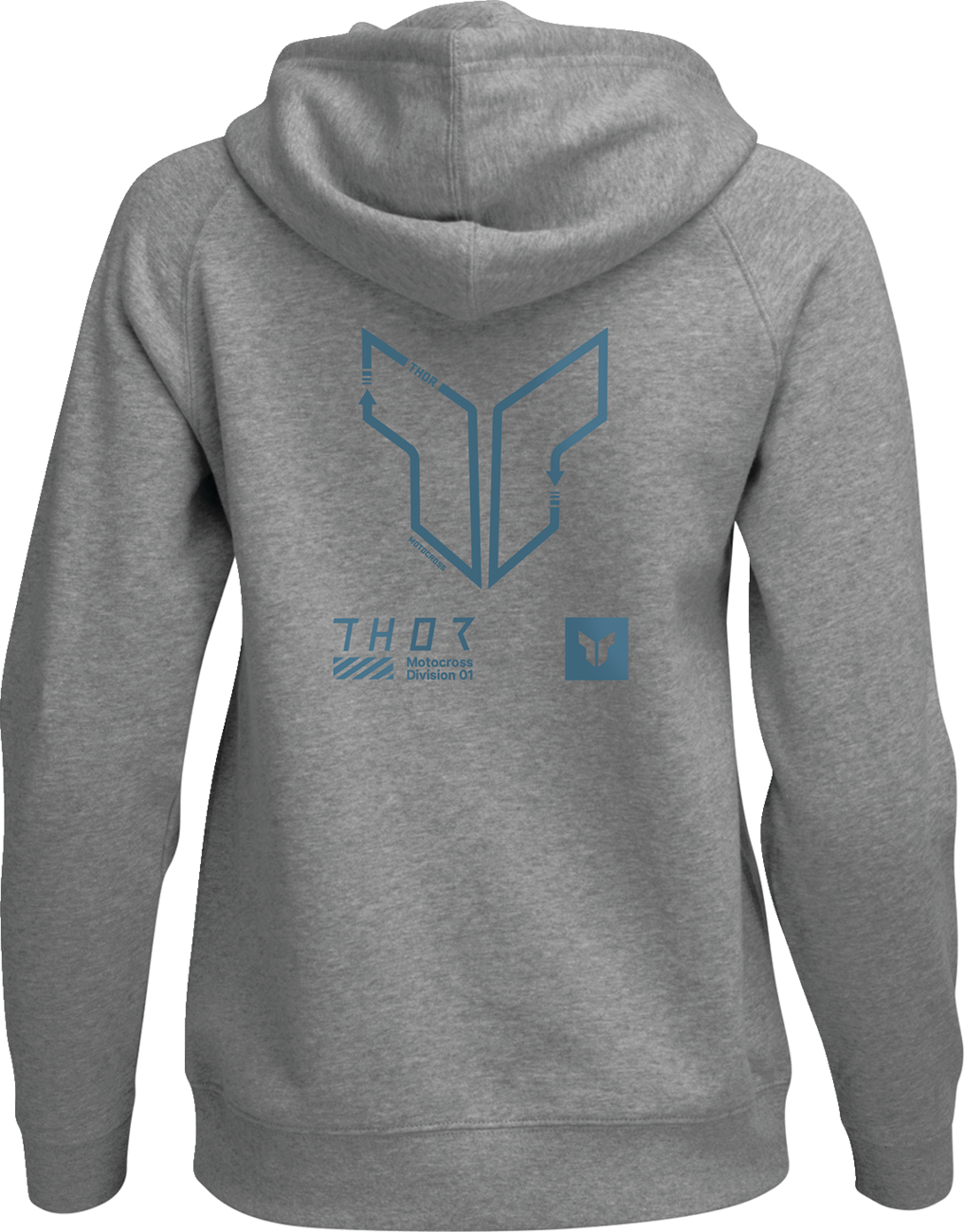 THOR Women's Trax Pullover Hoodie - Heather Gray Large (Part #3051-1242)