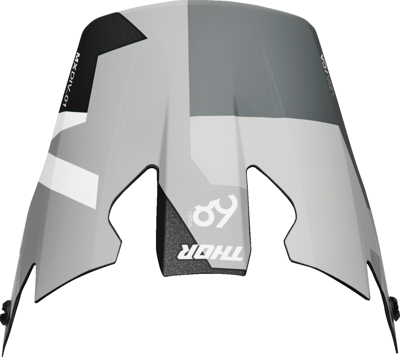 THOR Reflex Sport Carbon Visor - Brave Gray/White (Part Number 0132-1828)