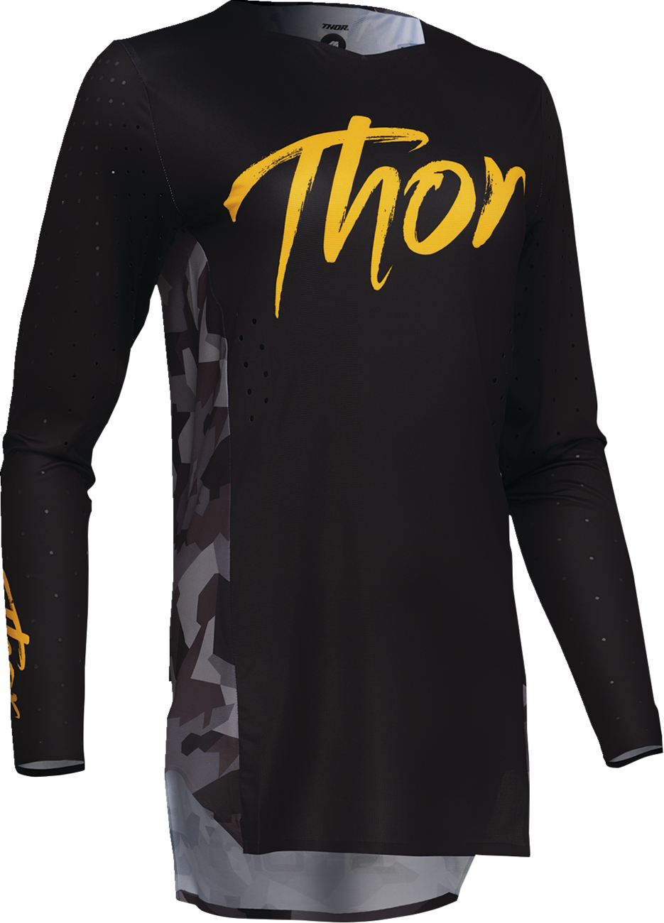 THOR Women’s Sportmode Shadow Jersey – Black, Medium (Part #2911-0327)