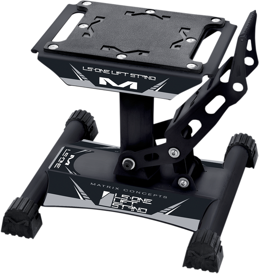 MATRIX CONCEPTS, LLC LS1-101 Black Motorcycle Stand with Anti-Slip Rubber Top and Handle