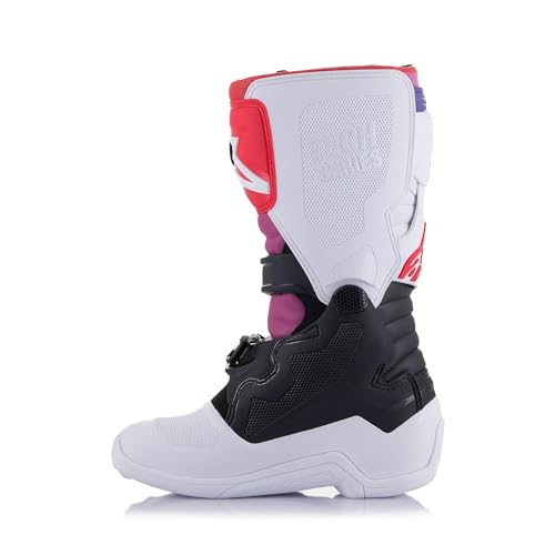 Alpinestars Tech 7S Youth Motocross Boots (White/Black/Rainbow, 7)