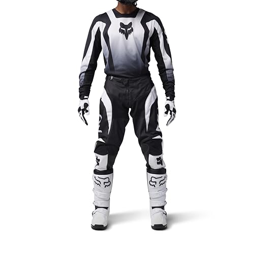 Fox Racing Men's 180 Motocross Dirt Bike Pant, Black/White Lean, 34