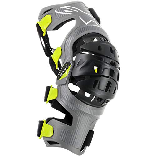 Alpinestars Unisex-Adult Bionic 7 Knee Set Silver/Yellow Sm (Multi, one_size) - 6501319-195-S