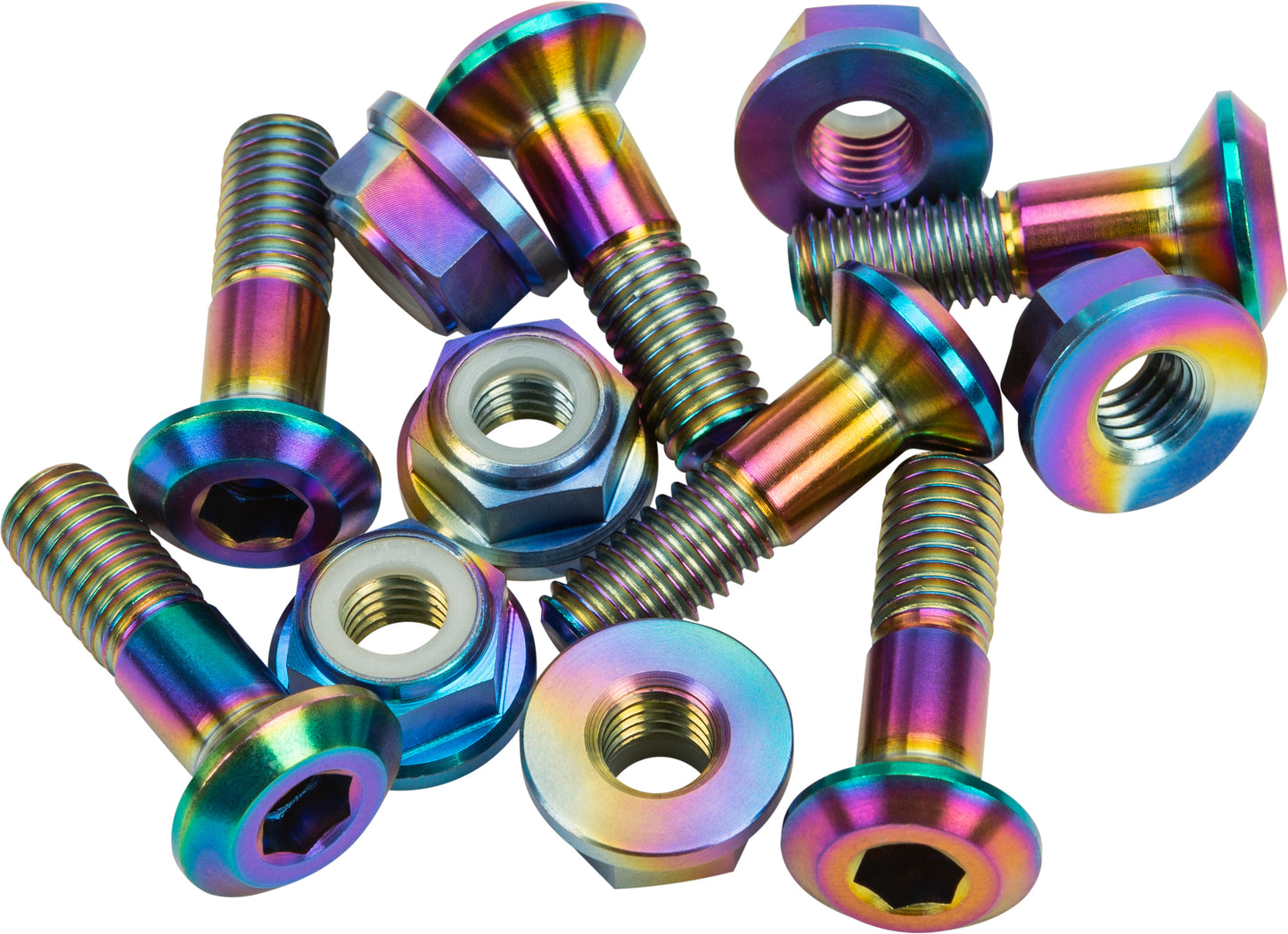 FLO Motorsports Titanium Sprocket Bolts Jet Fuel - Part Number FLO701JET
