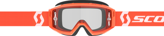 SCOTT Primal Goggle Orange/White Clear Works with Anti-Fog Lens and Tear-Off Posts