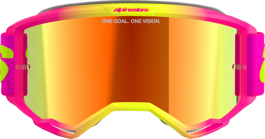 Alpinestars GOGGLES Vision 5 Goggle - Pink/Yellow Fluo with Red Mirror Lens - Part #5102425-3085
