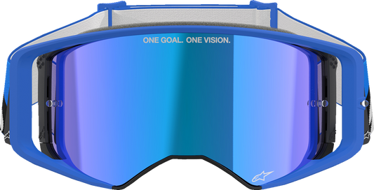 Alpinestars GOGGLES Supertech Stream Blue Mirror Lens - ABS Vision Impact-Resistant Polycarbonate