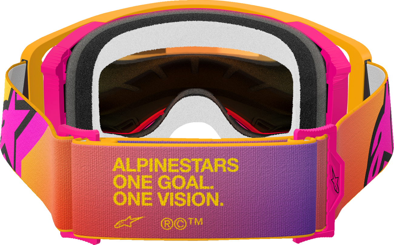 Alpinestars GOGGLES Supertech Goggle – ABS Vision Impact-Resistant Lens with Fluo Yellow Frame and Red Mirror Lens, Part 5100325-5023