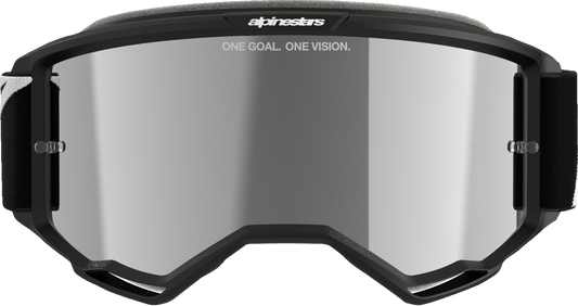Alpinestars GOGGLES Vision 5 with Silver Mirror Lens – Black Frame, Model 5101825-1456